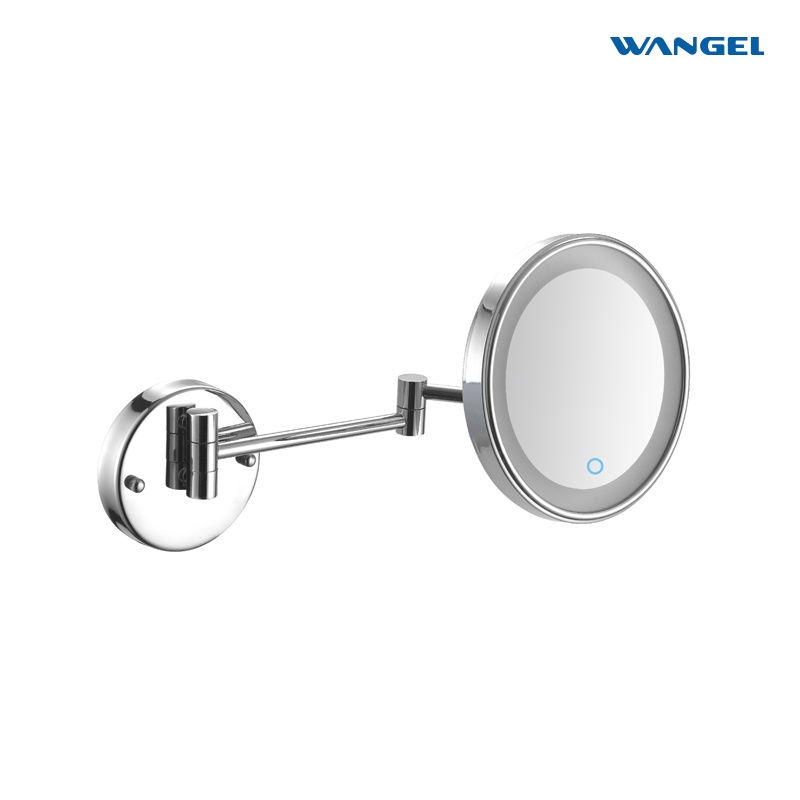 Wangel Wall Mounted Round LED Bathroom Mirror Hotel Backlit LED Light Mirror