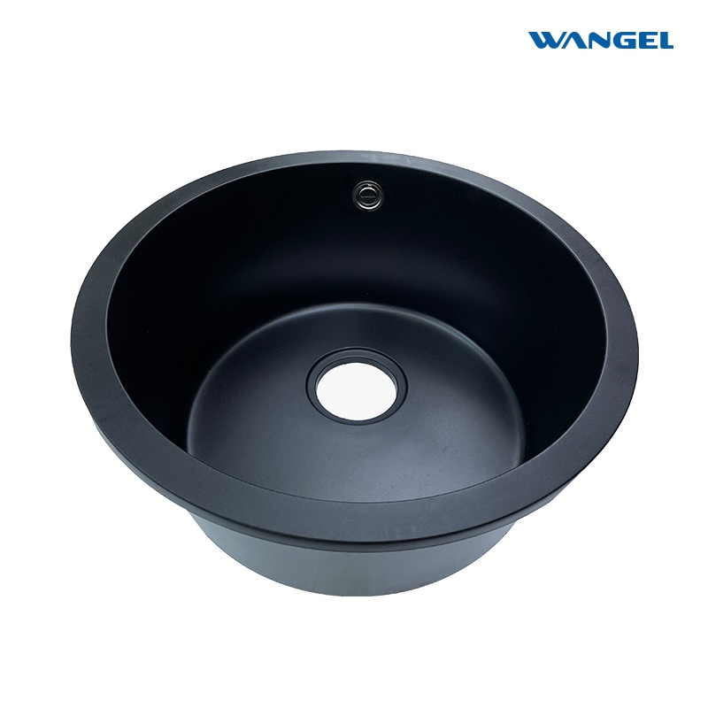 Wangel Undermount Granite Composite Round Single Bowl Kitchen Sink