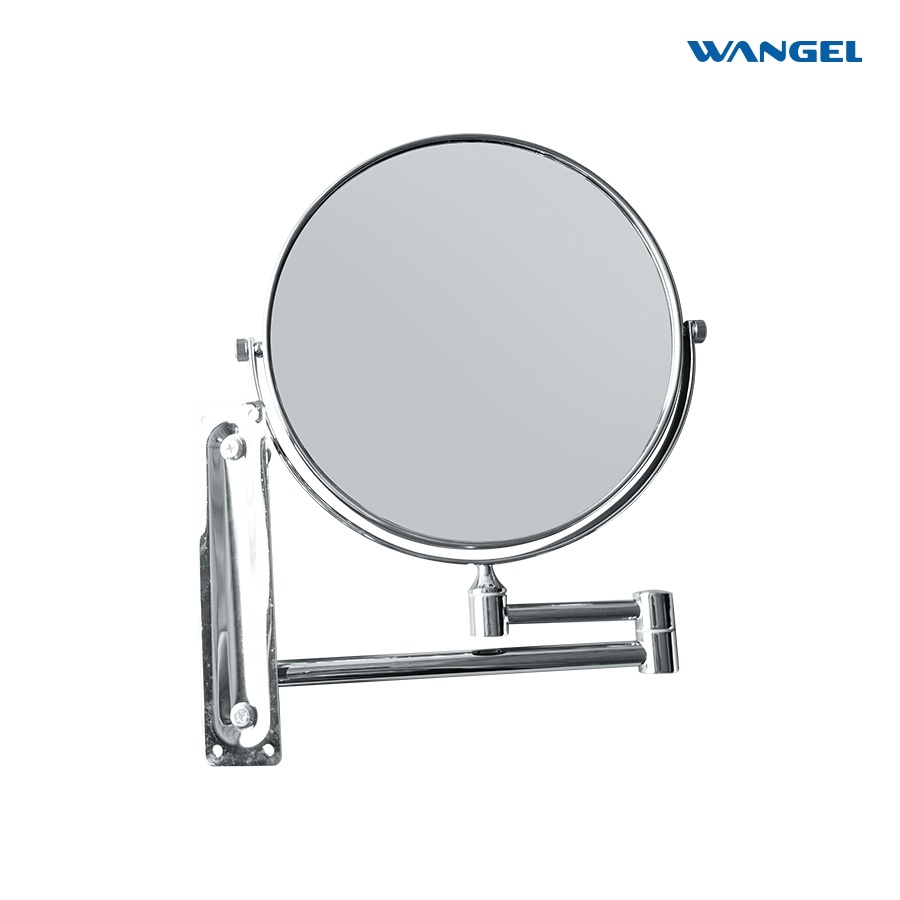 Wangel Bathroom non perforated makeup mirror wall mounted hotel beauty double-sided mirror telescopic folding mirror