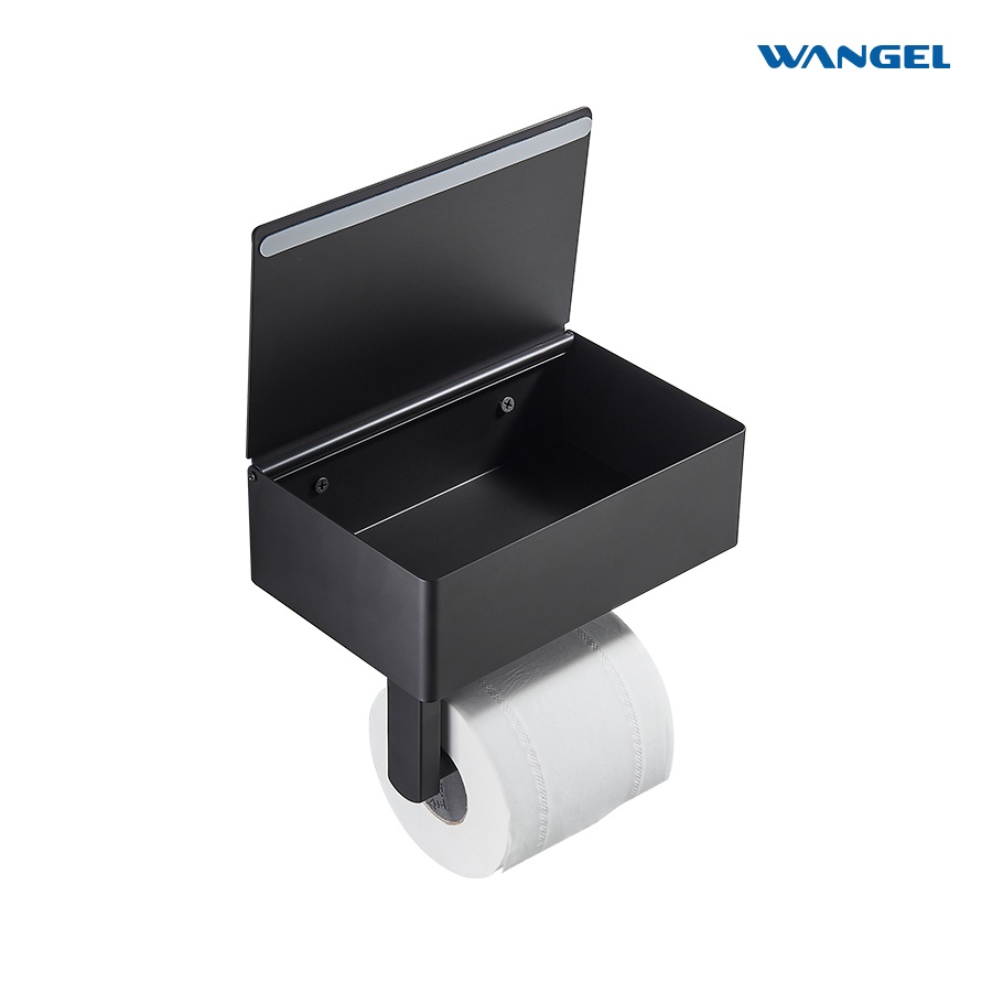 Wangel Non perforated stainless steel tissue box toilet roll paper holder