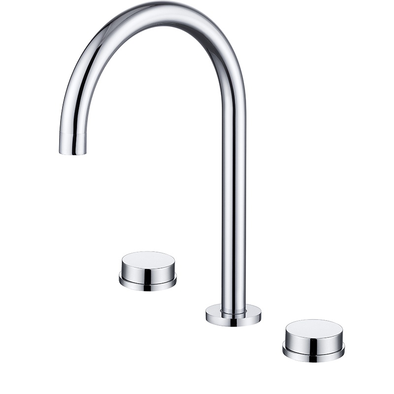 Wangel Widespread bathroom faucet W1MP240-MB,CP